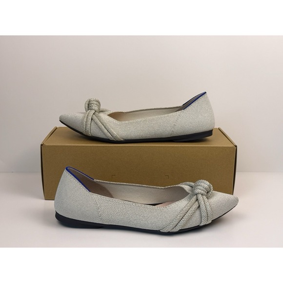 Rothy’s Shoes - Rothy's The Knot Point II Women's Size 9.5 Diamond Metallic 185-001
